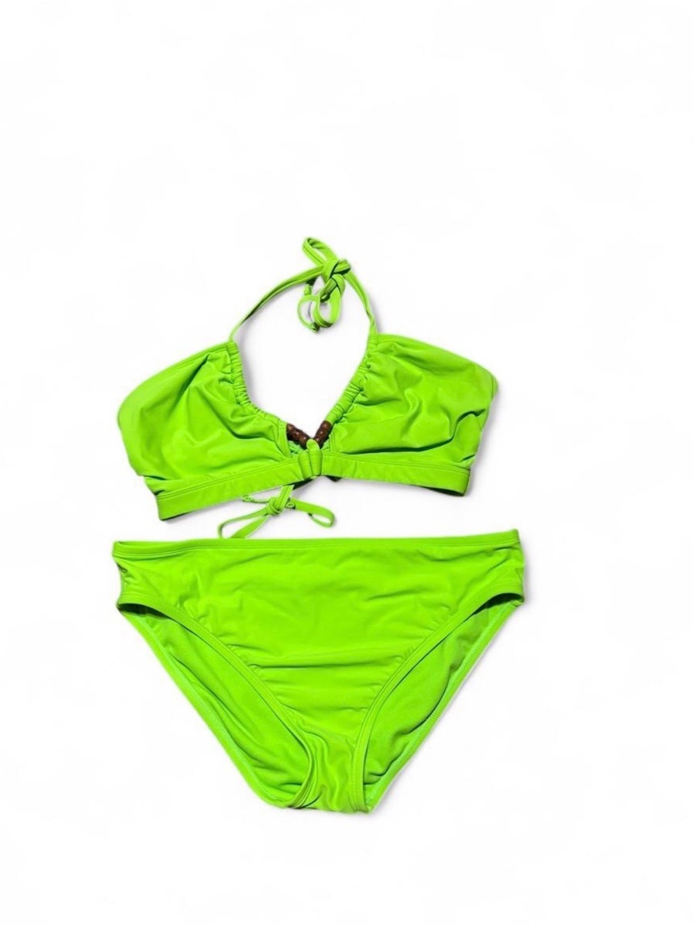 Neon green bikini set (XL top, L bottoms) #swimwear #summer